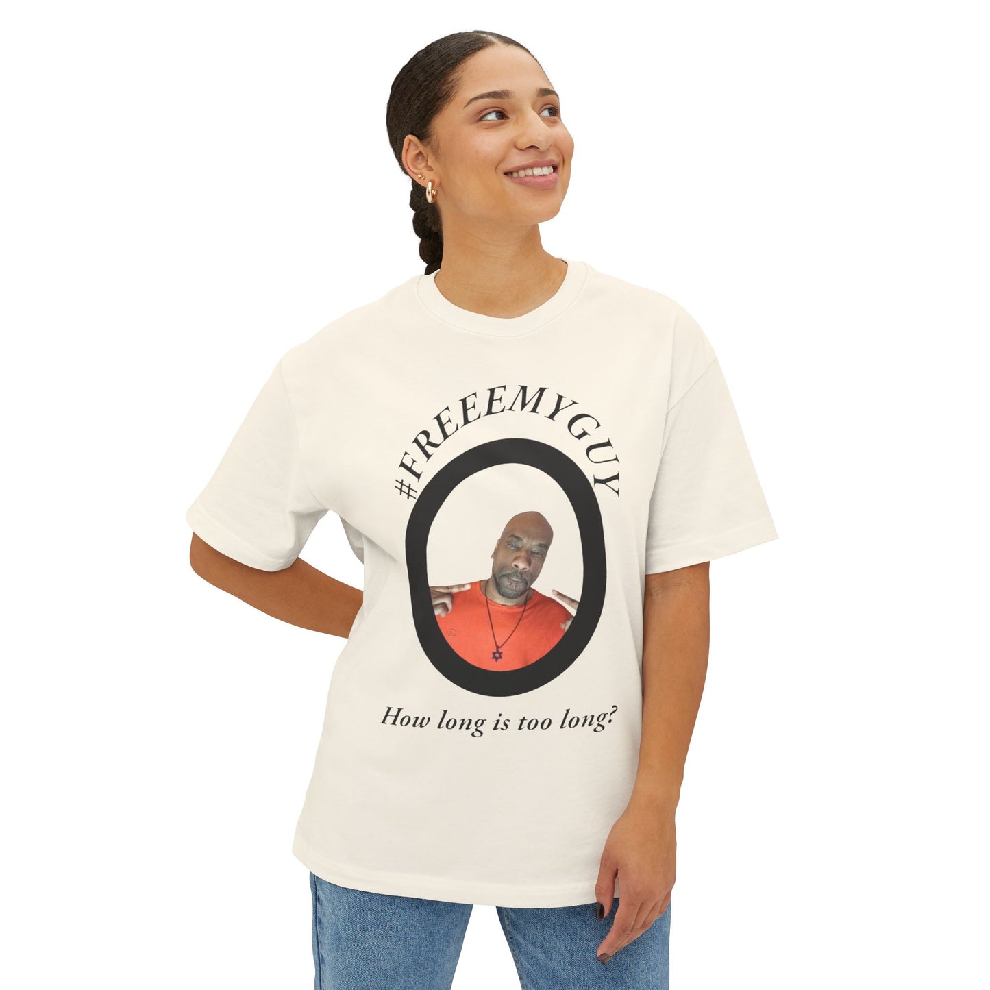 Boxy Tee - #FREEMYGUY ORANGE LOGO Legal Fund Unisex Shirt