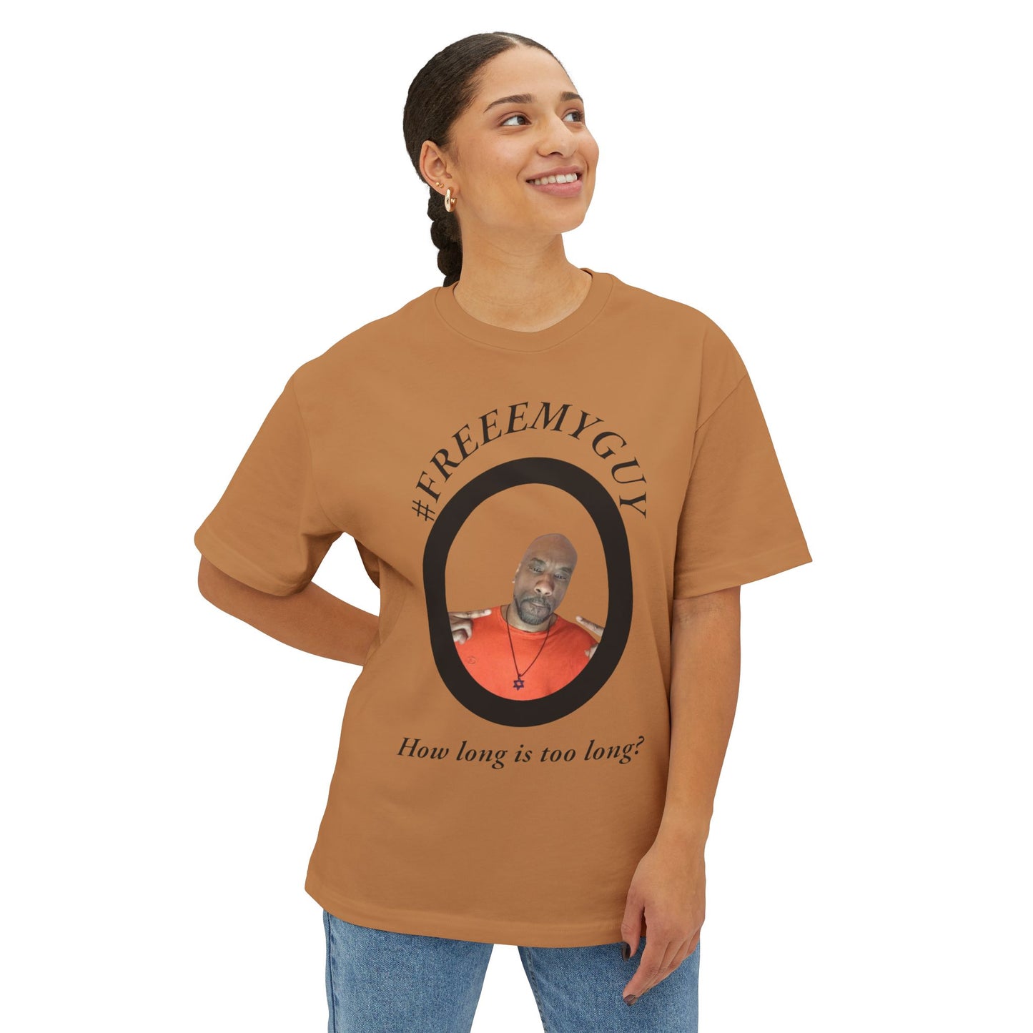 Boxy Tee - #FREEMYGUY ORANGE LOGO Legal Fund Unisex Shirt