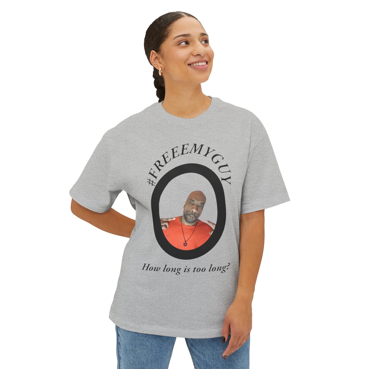 Boxy Tee - #FREEMYGUY ORANGE LOGO Legal Fund Unisex Shirt