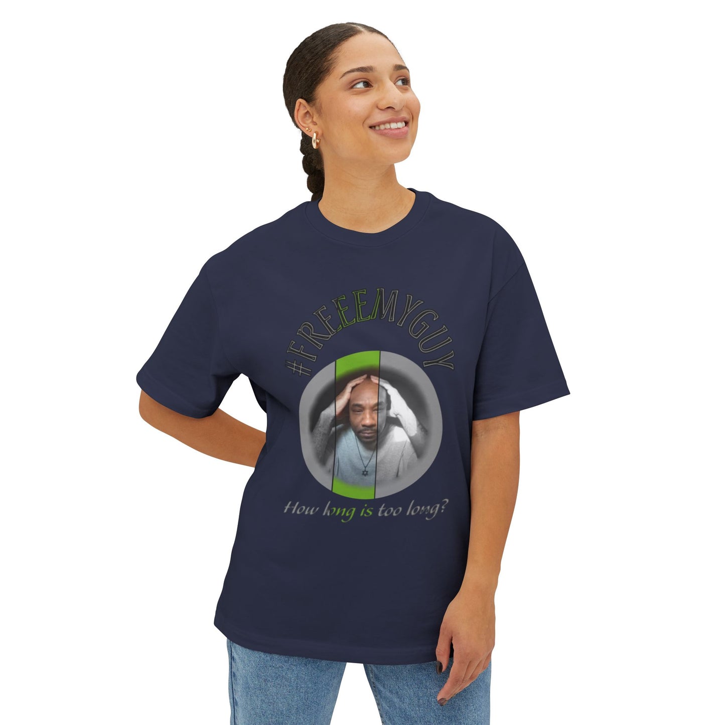 Boxy Tee - #FREEEMYGUY GREEN LOGO Legal Fund Unisex Shirt
