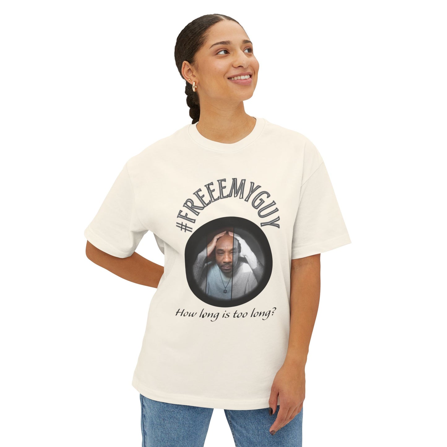 Boxy Tee - #FREEEMYGUY BLACK LOGO Legal Fund Unisex Shirt