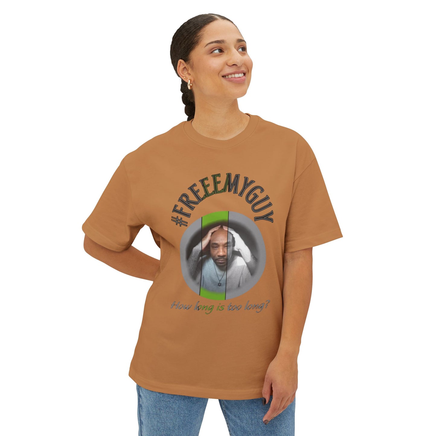 Boxy Tee - #FREEEMYGUY GREEN LOGO Legal Fund Unisex Shirt