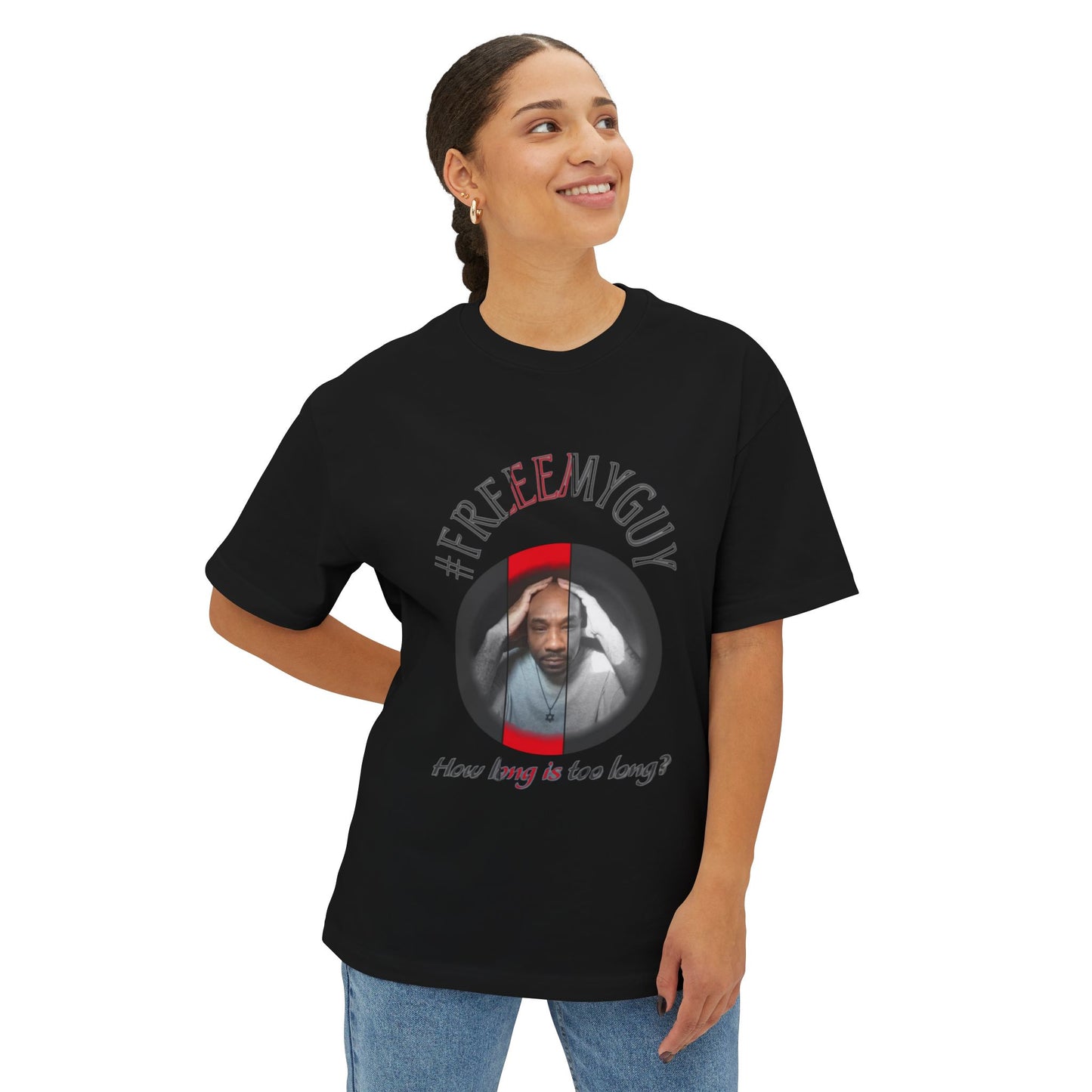 Boxy Tee - #FREEEMYGUY RED LOGO Legal Fund Unisex Shirt