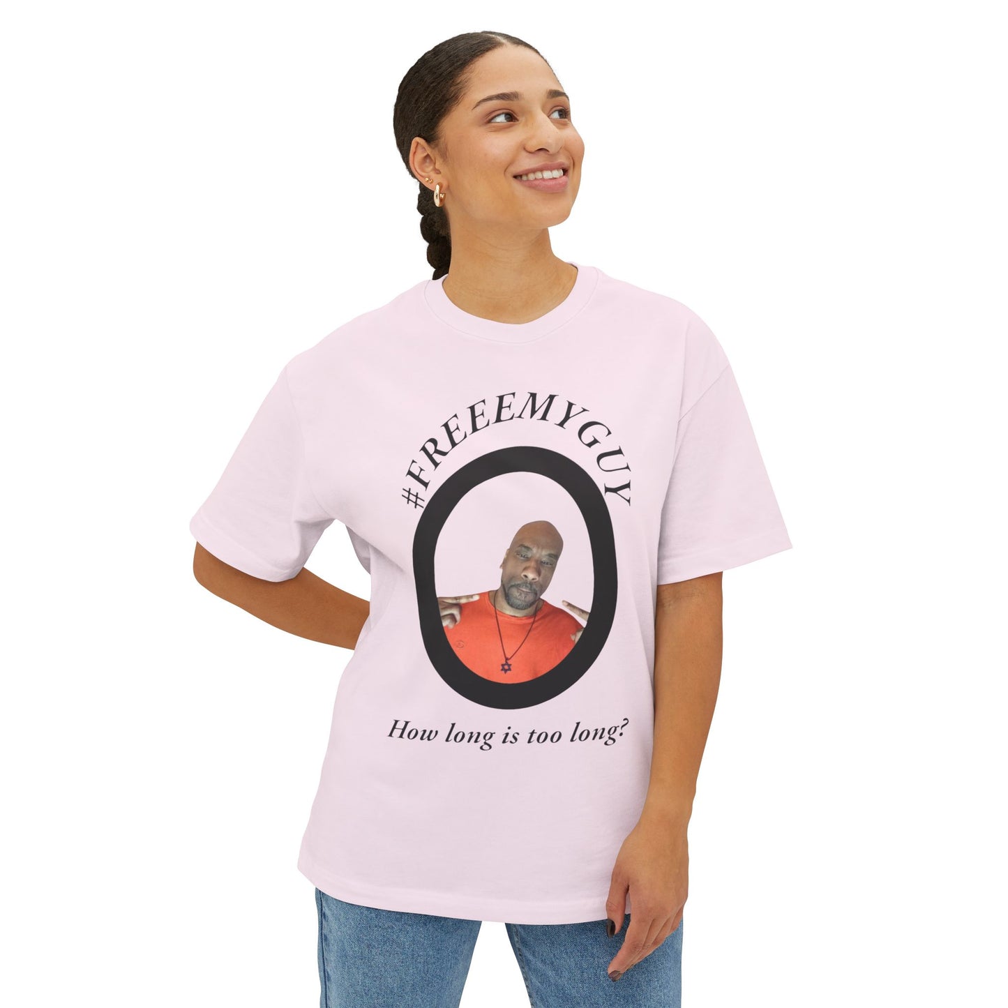 Boxy Tee - #FREEMYGUY ORANGE LOGO Legal Fund Unisex Shirt