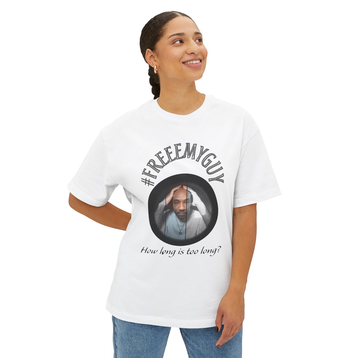 Boxy Tee - #FREEEMYGUY BLACK LOGO Legal Fund Unisex Shirt