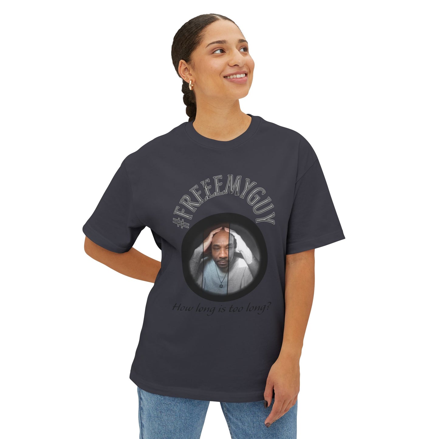 Boxy Tee - #FREEEMYGUY BLACK LOGO Legal Fund Unisex Shirt