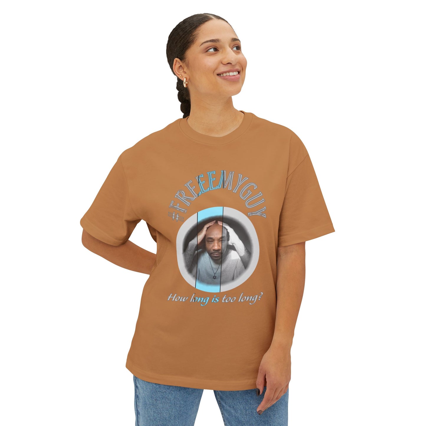 Boxy Tee - #FREEEMYGUY BLUE LOGO Legal Fund Unisex Shirt