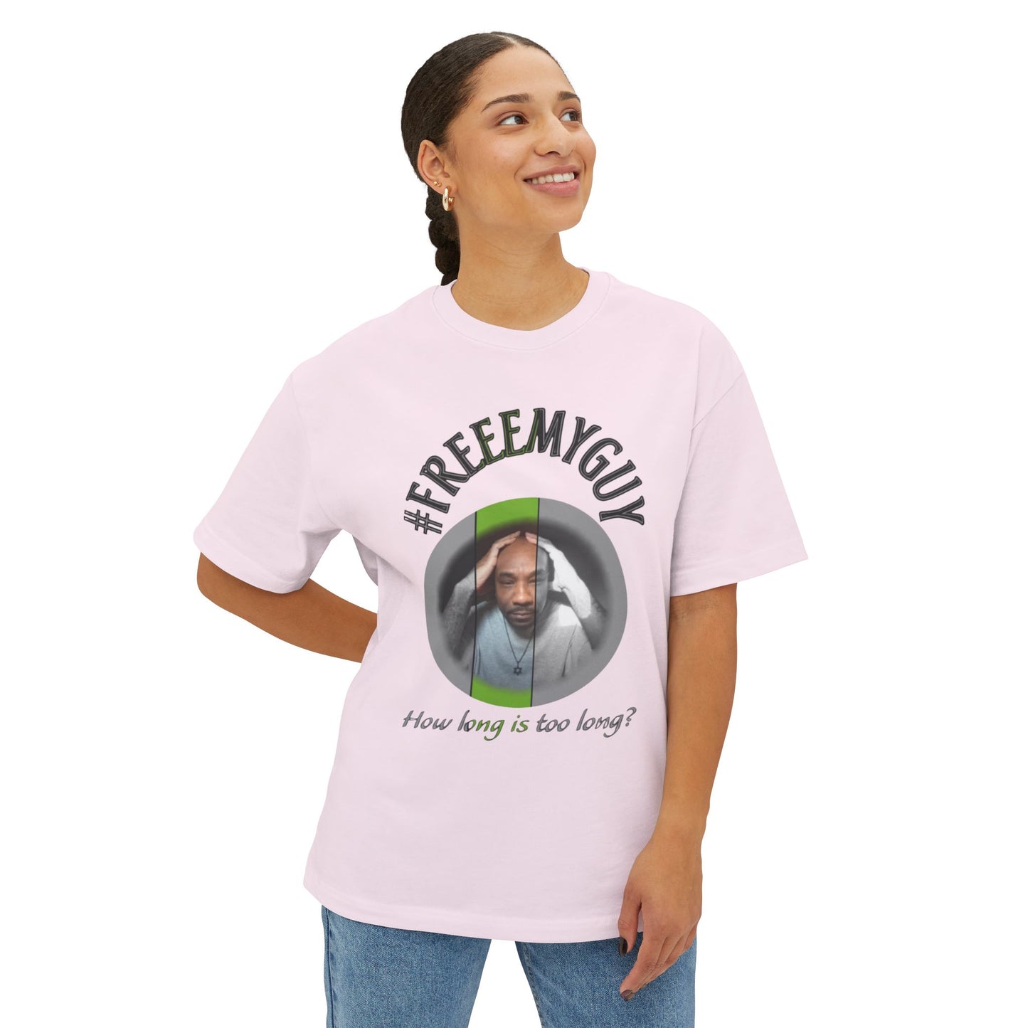 Boxy Tee - #FREEEMYGUY GREEN LOGO Legal Fund Unisex Shirt