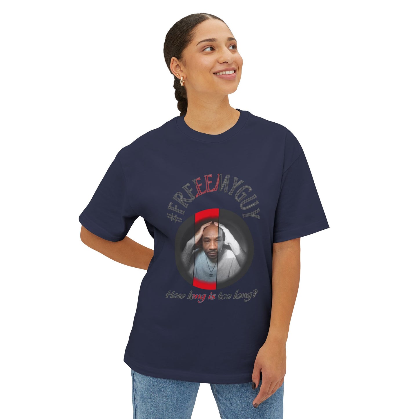 Boxy Tee - #FREEEMYGUY RED LOGO Legal Fund Unisex Shirt