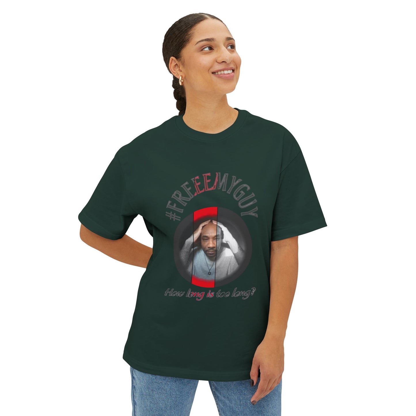 Boxy Tee - #FREEEMYGUY RED LOGO Legal Fund Unisex Shirt