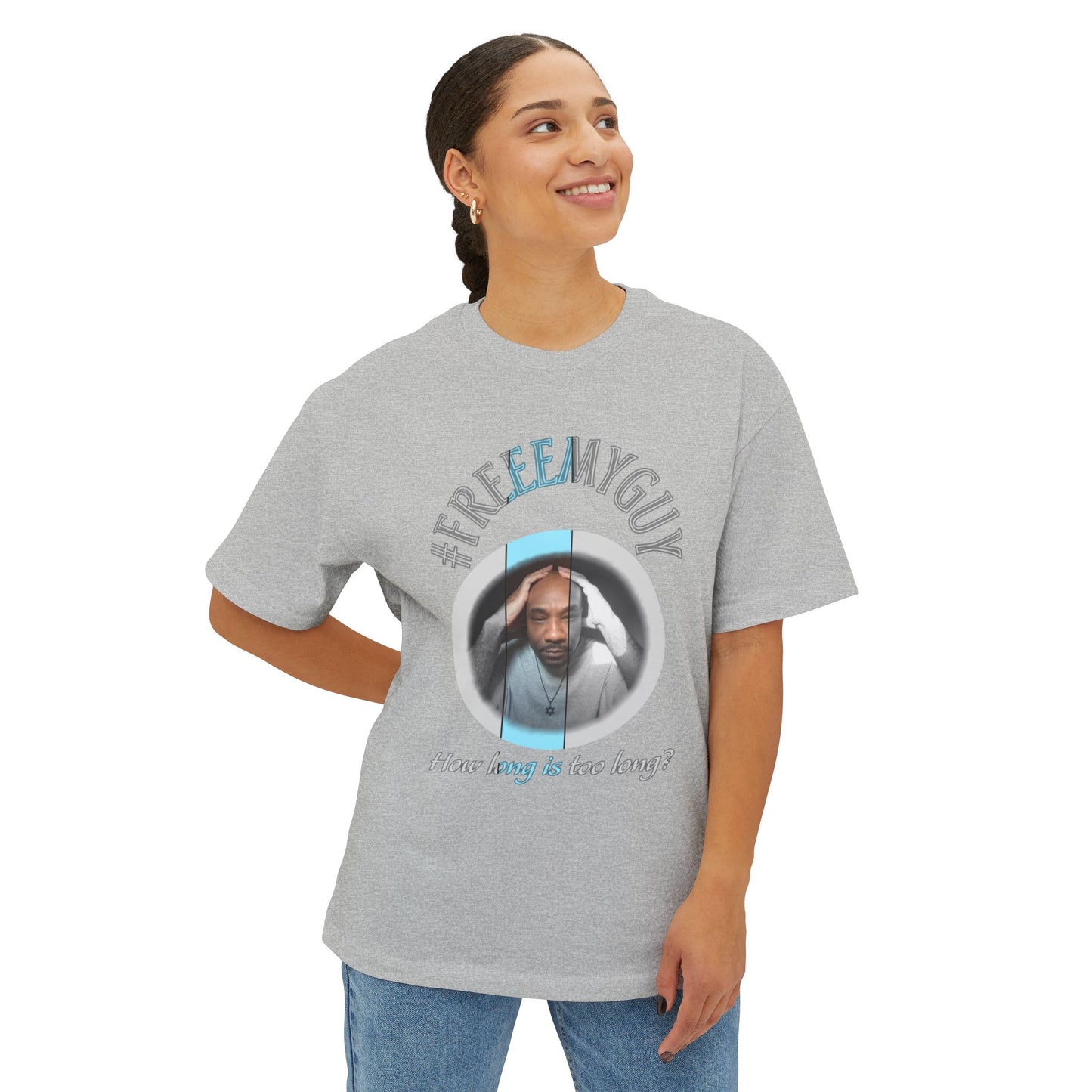 Boxy Tee - #FREEEMYGUY BLUE LOGO Legal Fund Unisex Shirt