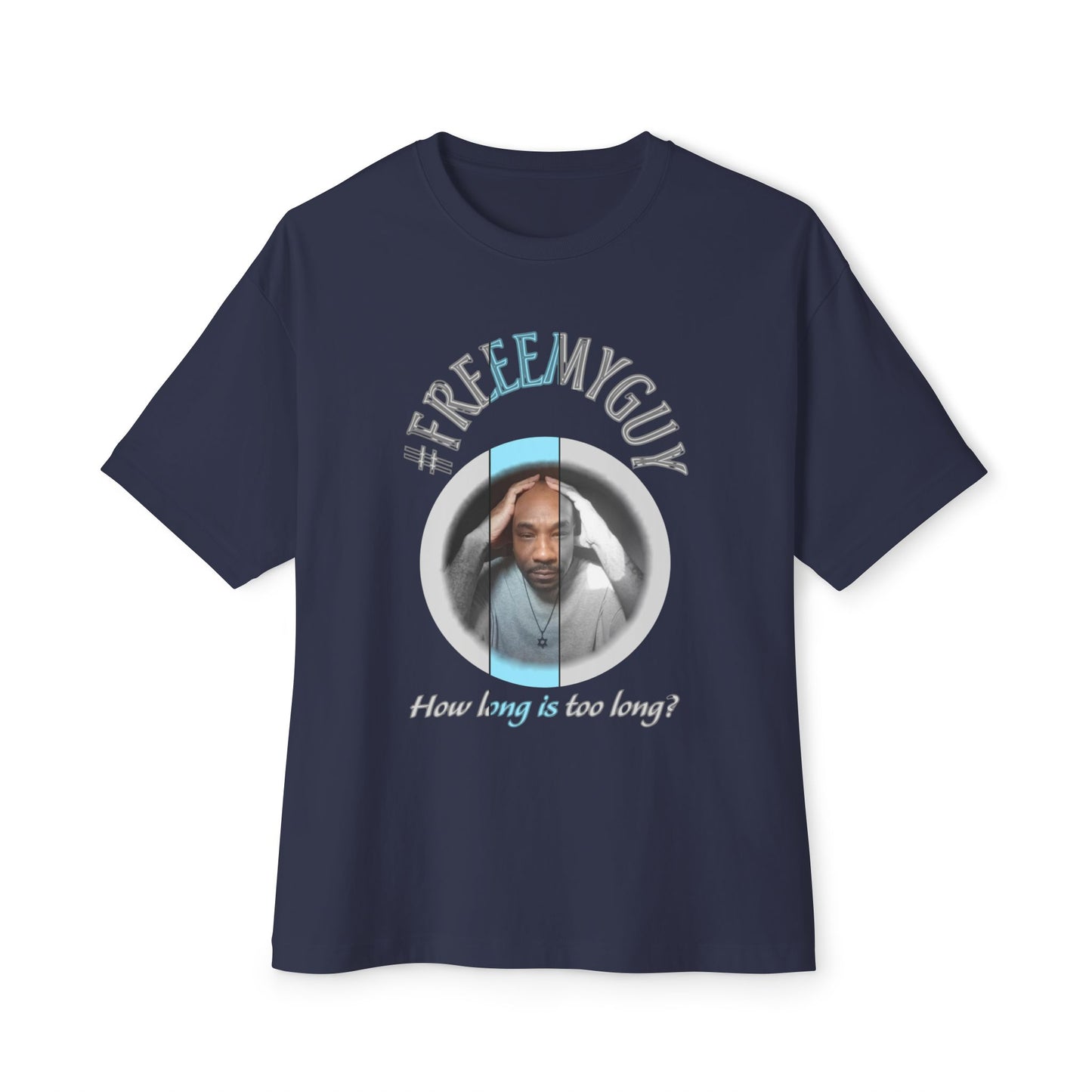 Boxy Tee - #FREEEMYGUY BLUE LOGO Legal Fund Unisex Shirt