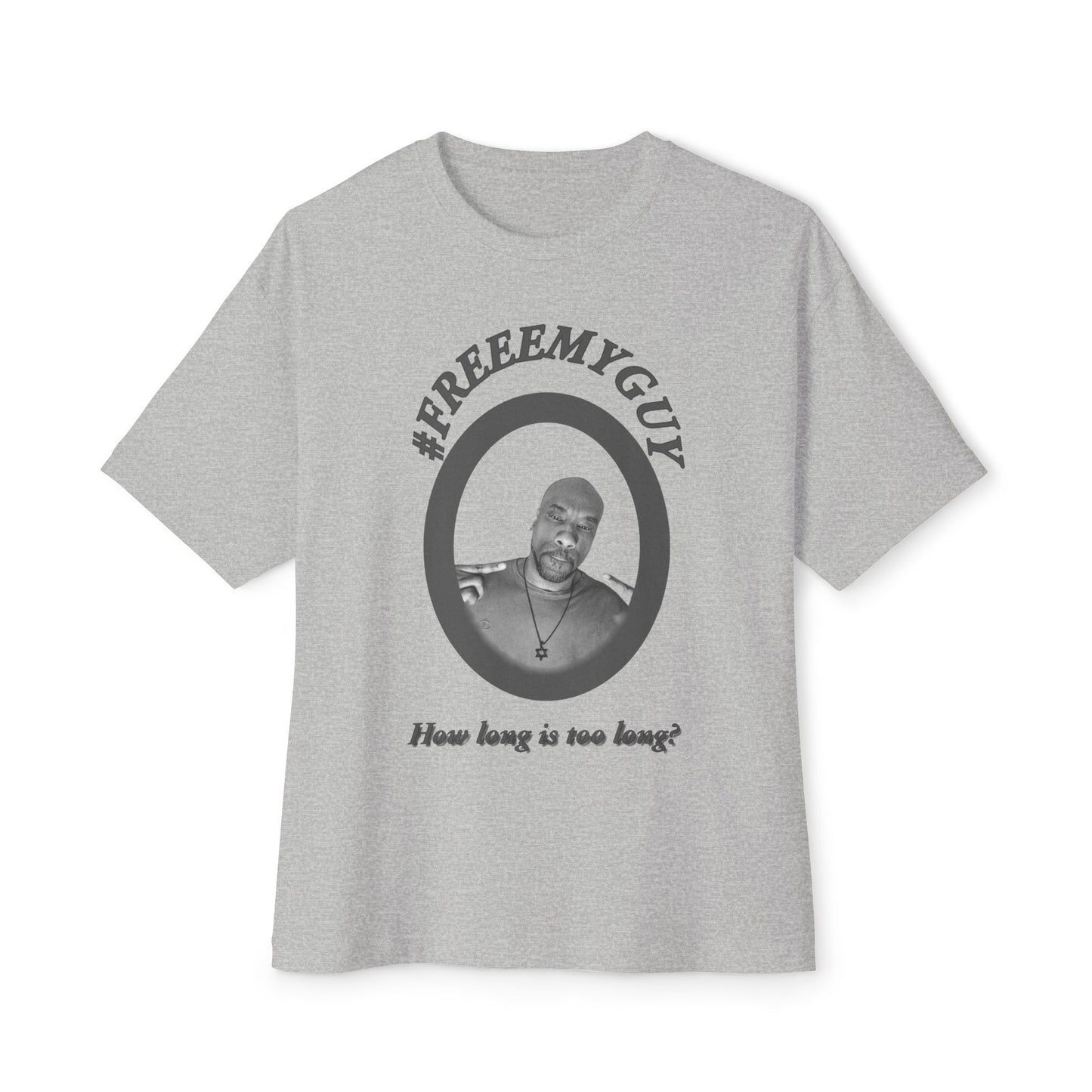 Boxy Tee - #FREEEMYGUY GREY LOGO Legal Fund Unisex Shirt