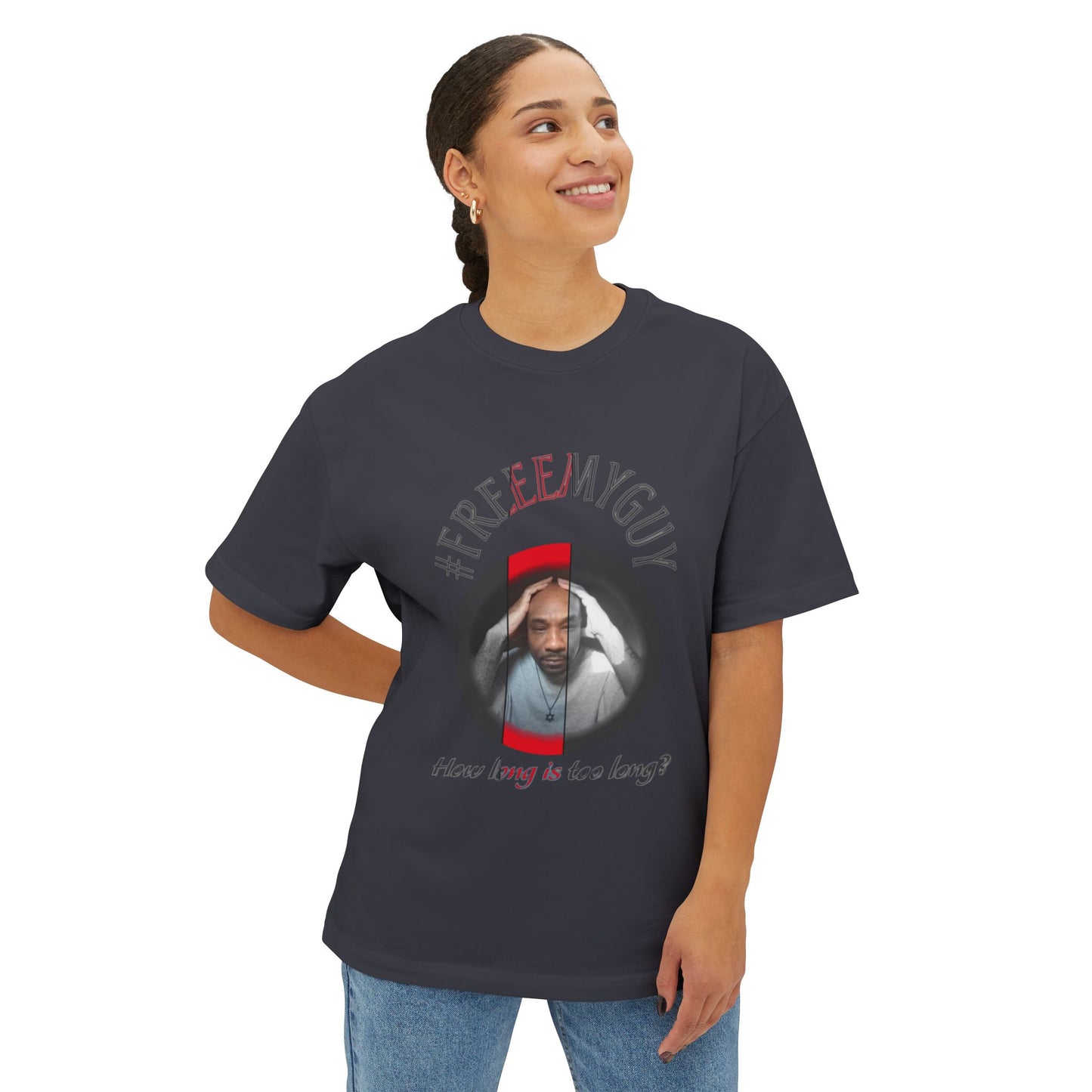 Boxy Tee - #FREEEMYGUY RED LOGO Legal Fund Unisex Shirt